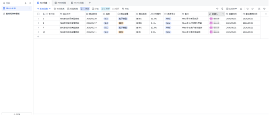 橙果数航素材测试效果追踪界面示例